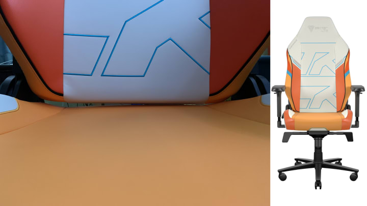 Mi silla (izquierda), imagen oficial de Secretlab (derecha).